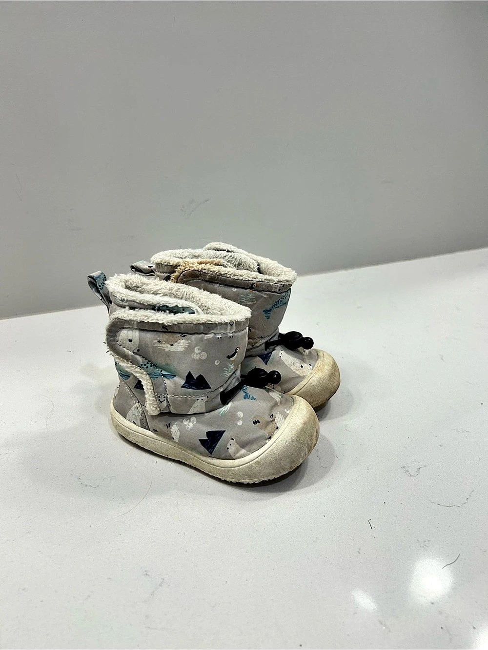 Jan & Jul Toasty-Dry Booties Gray & Blue US 6